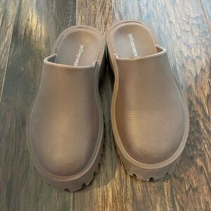 Jeffrey Campbell chocolate brown clogs 6-6.5